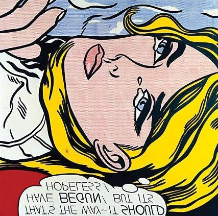 <Hopeless, 1963, Roy Lichtenstein> 이러한전통이팝아트에와서는일상의사물까지매체로사용하게된것이다.