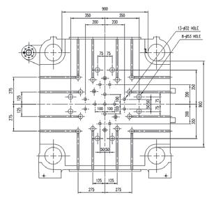 6 M10 LGE80II 4128 1196 1636 1107 581 526 1~3 300 6 70 3 100 65 40 M10 Ø42.