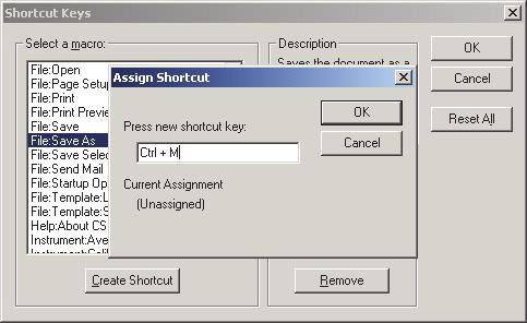 아래상자의 Press new shortcut key: 항목에, Ctrl 및사용자가누른키가표시됩니다. Shift 또는 Alt 키를누르는동안키를누르거나, 기능키를누르면사용자가눌렀던키가나타나게됩니다.