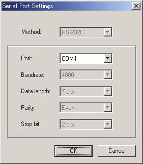 2 단계에서 CS-2000 을선택하신경우, USB(CDC) 가 Method 에표시됩니다.