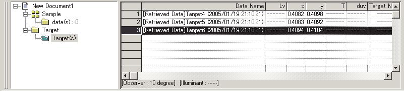 기준색 (Target) 에한계치설정 제 2 장 : 작동안내서 3. OK 버튼을클릭하여업로드를시작합니다. Target Data to upload 대화상자 Select All 모든샘플데이터의체크박스가선택됩니다.