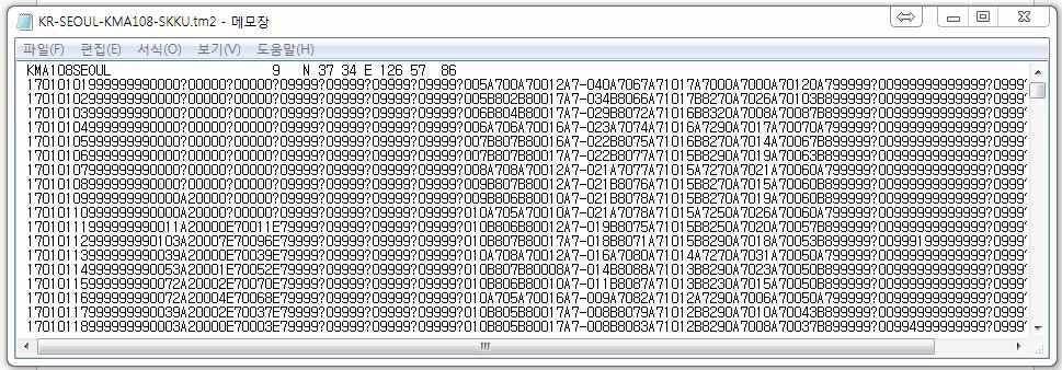 26-1 Flag for Data source 표 26 참고 26-2 Flag for Data uncertainty 표 26 참고 27 Snow