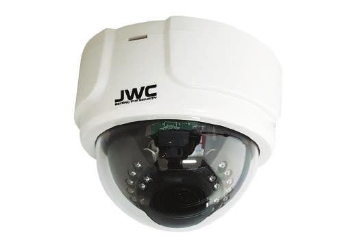 JWC-S300D 240만화소 ALL-HD 고해상도실내적외선대형돔카메라 최저조도렌즈역광보정기능광역역광보정기능화이트밸런스전자셔터속도동작온도사용전원크기 (mm) JWC-S300D 1/2.8 Sony CMOS Image Sensor 5Ø LED 54pcs EXT / AUTO / COLOR / B/W 0.