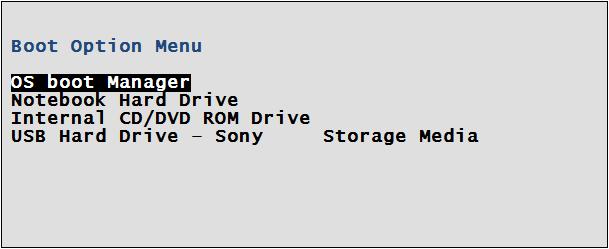 5. 컴퓨터를켜고 F9 키를눌러 Boot Option 메뉴를시작합니다. 6.