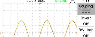 신호측정 Channel 1 off Channel 1 on Channel indicator Channel icon 채널해제 이미선택된채널을해제하려면채널키 (CH1 또는 CH2)