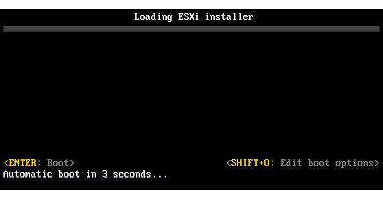 7 장 ESXi 설치 2 ESXi 설치관리자창이나타나면 Shift+O 를눌러부팅옵션을편집합니다. 3 기본설치또는업그레이드스크립트나, 사용자가생성한설치또는업그레이드스크립트파일을호출하는부팅옵션을입력합니다. 부팅옵션은 ks= 형식입니다. 4 Enter 를누릅니다. 지정한옵션을사용하여설치, 업그레이드또는마이그레이션이실행됩니다.