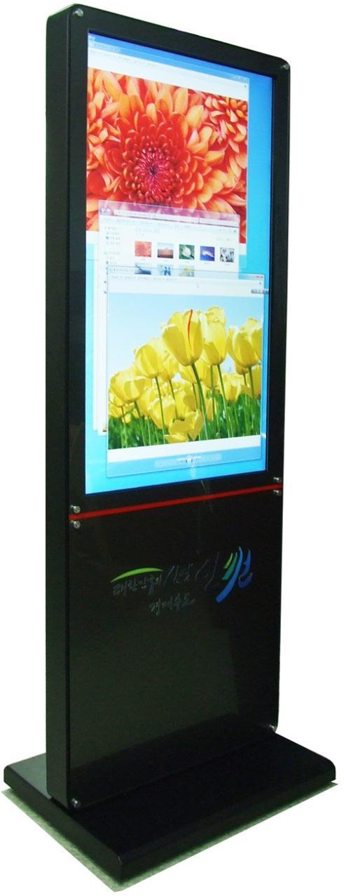 .. Floor Standing type 터치디자인및솔루션제공 46 16:9 세로스탠드형 R46TDH61HW04FS LCD P460HW04 V0 1080x1920, LED 500cd, 120Hz IR 터치 10 포인트멀티 TCM-10L-46 5t 강화유리장착상단화상카메라 i-view