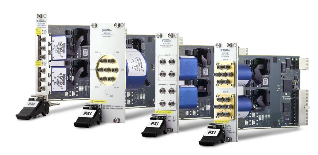 350 MHz PXI-2541/PXIe-2541 Expandable RF 8x12 Matrix Matrix 300 MHz PXI-2545/55 4x1 RF Multiplexer (Terminated) Multiplexer 2.5 GHz/2.