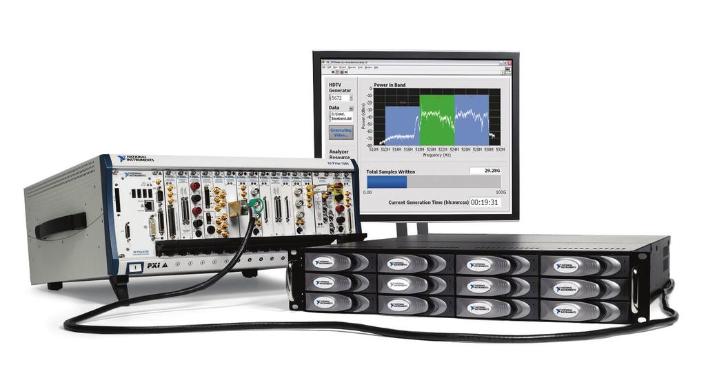 PXI 기반 측정 RF 솔루션 멀티채널, MIMO 및 빔포밍 테스트를 위한 위상 동기 기반의 측정 NI의 위상 동기화(Phase-Coherent)된 RF 측정 시스템을 사용하면 단일 섀시 내에서 최대 5개 RF 벡터 신호 생성기와 최대 5개 RF 벡터