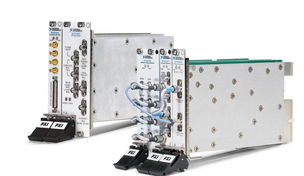 RF 신호생성기 100 MHz 이상의대역폭 주파수스텝, 주파수리스트, 파워스텝모드에따른빠르고결정성있는설정변경 PXI Express 기술기반높은전송속도의기록및재생기능 LabVIEW와 LabWindows/CVI API를이용한맞춤형및고급네트워크분석 벡터네트워크분석기 PXI 벡터네트워크분석기는소형폼팩터로뛰어난유연성을제공하여자동화테스트어플리케이션에적합합니다.
