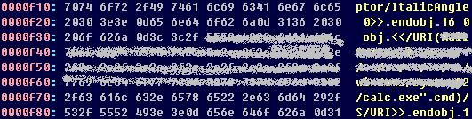 (3) 마이크로소프트 Internet Explorer 7 URL 핸들링취약점 2007년 10월, 마이크로소프트 Internet Explorer 7의 URI 처리관련메커니즘의취약점을이용한 PDF 파일이공개되었다.