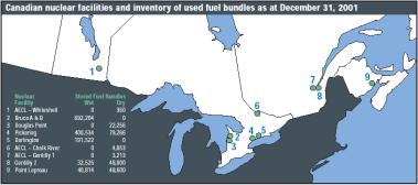 - 캐나다연방정부와온타리오주정부에서공동으로관리하고있는사용후연료 (Fuel Bundle) 는 CANDU로의주연료가되는우라늄봉으로서, CANDU로는연료다발을대량으로사용하며 ( 연간