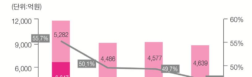 리스크리뷰 ( 위기대응능력 : 자본적정성 ) 17년말 BIS자기자본비율은 14.17% 로전년말 (13.92%) 대비상승 (0.25%p) 하였으며, 이는수익성증가로자기자본증가율 (17.7% ) 이대출금등의위험가중자산증가율 (15.7% ) 을상회한데기인한다. 2.