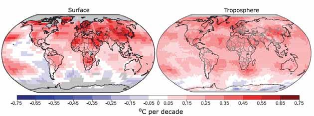 주 ) 회색부분은불완전한데이터를의미자료 : IPCC 4 차보고서, 2007 <1979-2005 년지표와대기의온도상승현황 > 우리나라기온 1900 년이후, 우리나라 6