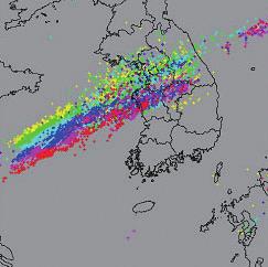 그림 3. 낙뢰관측망 그림 4.
