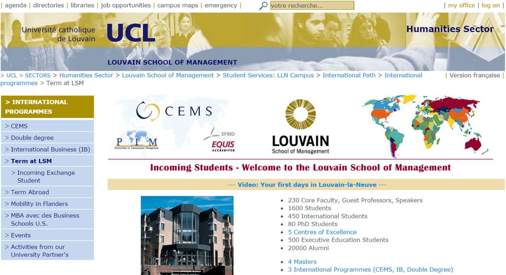Louvain School of Management ( 벨기에 ) www.