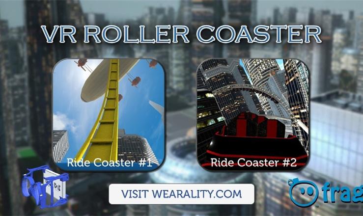 VR 롤러코스터사례 스마트폰용롤러코스터애플리케이션 <VR Roller Coaster> 초기화면 - 정지상태에서롤러코스터에탑승한것과유사한느낌을경험하도록영상을구현