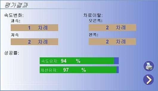 따라서정확한방향전환과올바른속도에맞추어운행할수있는능력을측정합니다.