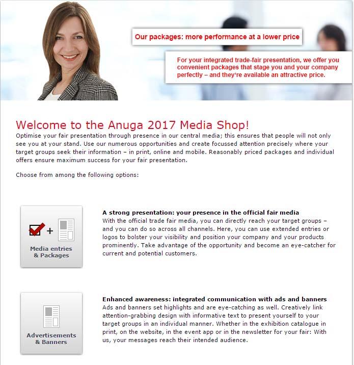 디렉토리기재 * 접속방법 : Anuga 공식홈페이지접속 (www.anuga.