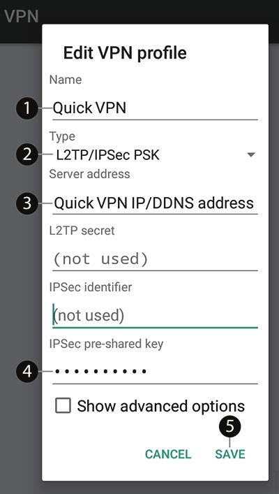VPN 추가 1 VPN 이름을입력해줍니다. 2 L2TP/IPSec 을타입에설정합니다.