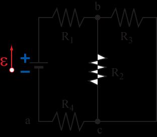 문제 : 4 개저항기회로 (1) 문제 : 회로에는 12V 이상전지와 4개저항기, R 1 =20Ω, R 2