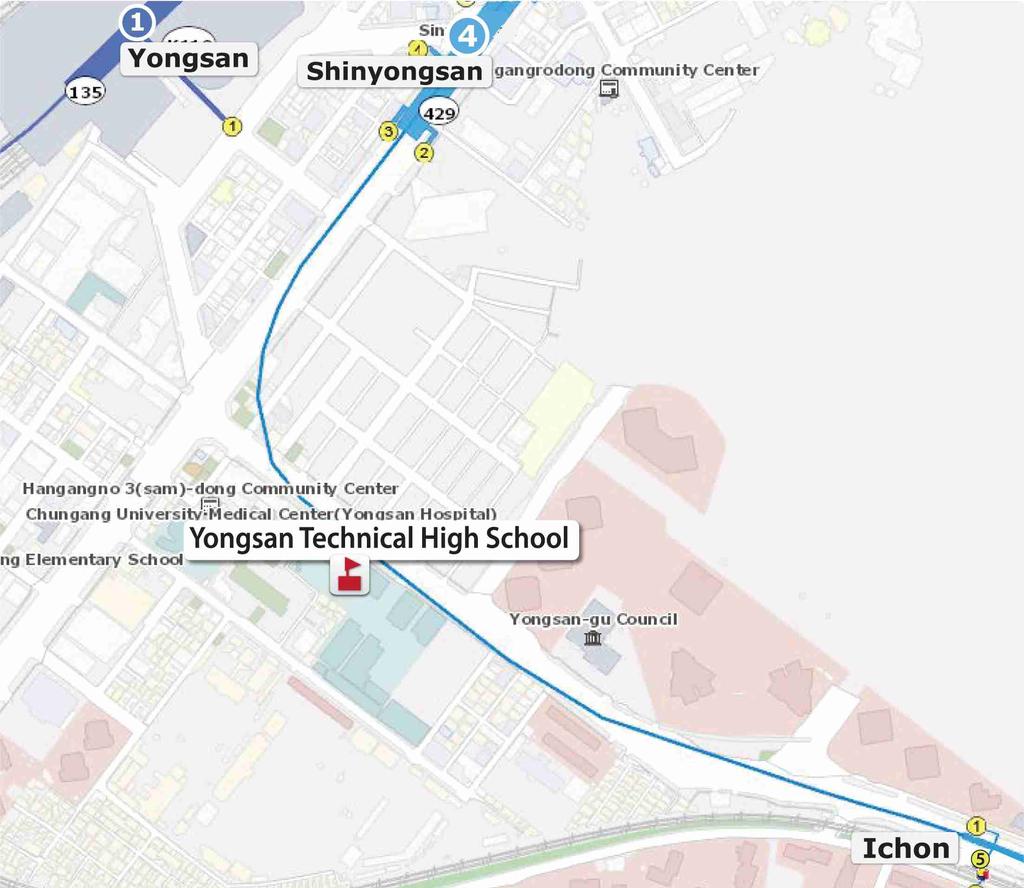 GSAT Venue Information School : Yongsan Technical High School Address : 65 Hangangno 3(sam)-ga Yongsan-gu, Seoul Details: - Subway * 11 min.