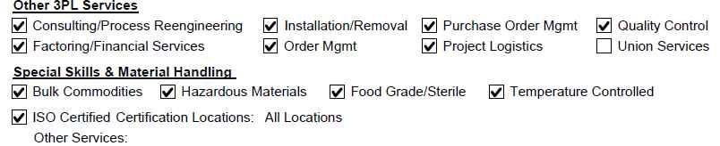 SERVICES OTHER 3PL