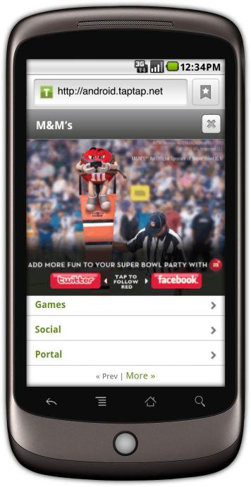 Admob Mobile 광고상품 확장형배너 - Click to [Social] Canvas 배너를확장하여더많은정보를보여주고,