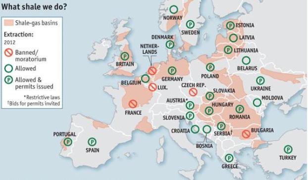 - 셰일가스개발잠재력이있으나상업성은검증되지않았으며셰일가스가개발되더라도폴란드, 프랑스는다소영향이있으나독일,