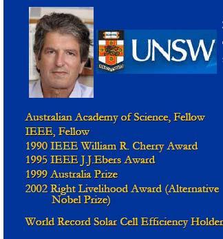 Numerous world famous successful solar companies are directed by previous members of PV center UNSW from