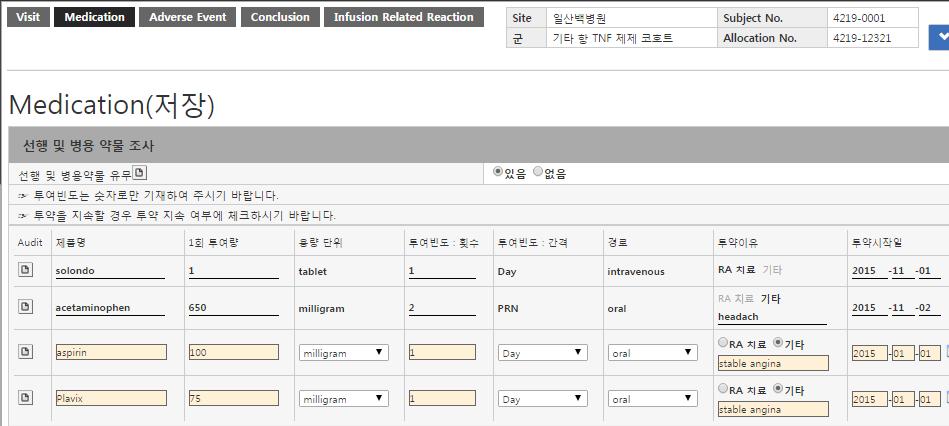 잠금처리된데이터에대해수정이필요하다고판단되면 CRA 를통해 Data Manager