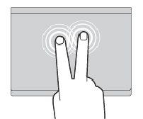 두손가락으로스크롤 두손가락을트랙패드에놓고세로또는가로방향으로움직입니다. 그러면문서, 웹사이트또는앱을스크롤할수있습니다.
