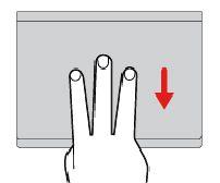 두손가락으로누르기 단축키메뉴를표시하려면두손가락으로트랙패드의아무곳이나누릅니다. 두손가락으로스크롤 두손가락을트랙패드에놓고세로또는가로방향으로움직입니다.