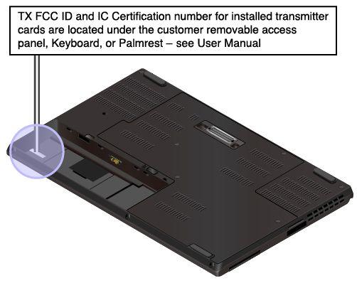 다음그림은컴퓨터의시스템유형및모델정보가포함된레이블의위치를보여줍니다. FCC ID 및 IC 인증번호 FCC 및 IC 인증정보는아래그림과같이컴퓨터에있는레이블로식별할수있습니다. 참고 : 모델에따라일부컴퓨터와레이블은다음그림과다소차이가있을수있습니다. 이레이블의내용은다음과같이컴퓨터와함께제공되는무선모듈에따라다릅니다.