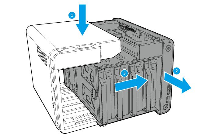 7. PCIe 슬롯커버의나사를제거한다음커버를잡아당겨떼어내십시오. 8.