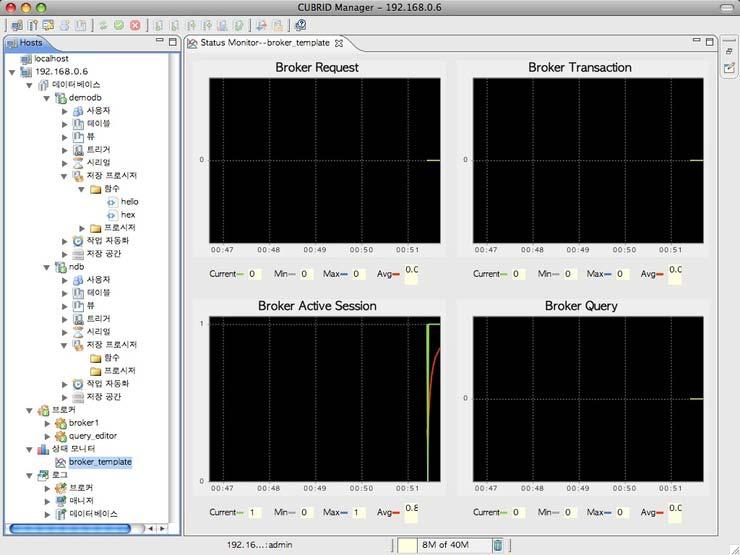 프로젝트간략한소개 > > CUBRID Tools CUBRID Manager