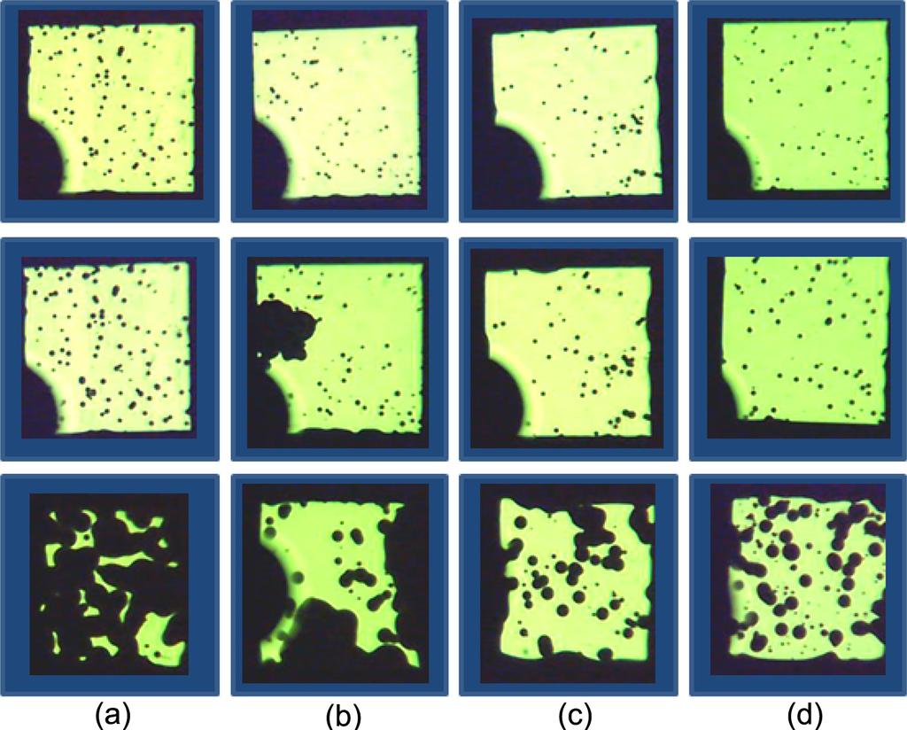 PECVD 에의한 OLED 소자의 Thin Film Passivation 특성 579 Fig. 9. The relation between applied voltage and current density of OLED passivated with 500 nm silicon nitride and silicon oxide. Fig. 8.