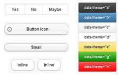 6. UX Component - Button 버튼은핵심적인위젯으로서여러플러그인에서광범위하게사용된다. Anchor 링크에 data-role="button" 속성을추가하면전자정부모바일표준프레임워크에서제공하는버튼의스타일을적용할수있다.