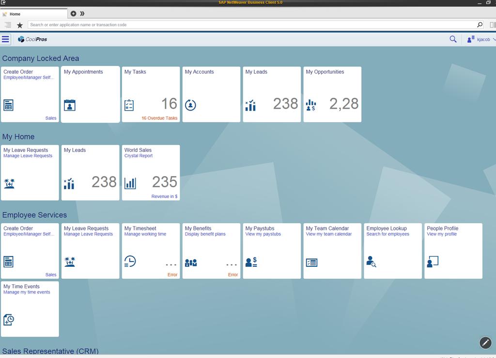 SAP Fiori Launchpad and SAP Business Client Integration 데스크탑전용사용자를위한런치패드구성 SAP Business Client 에서 SAP Fiori Launchpad
