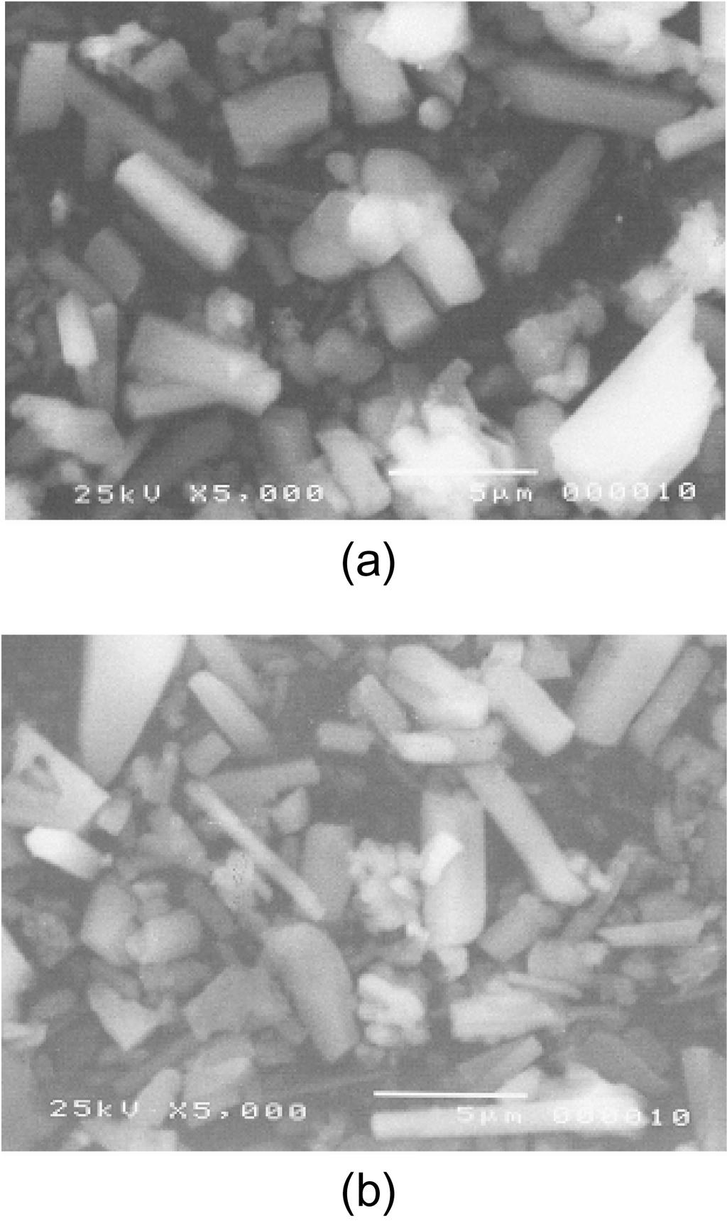 Si-Al-SiO 2 -NH 4 F(β-Si 3 N 4 ) 계에서연소반응에의한 β-sialon 분말의제조 599 Fig. 9. Combustion temperature of reaction with various β- Si 3 N 4 molar ratio: (a) 0.1 mol and (b) 0.2 mol (N 2 50 atm). Fig. 8.