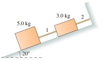그림 P5.67 68. 2.0 kg의나무상자를 35 각도로기울어진나무경사면에내려놓는다. 상자의초기속력이 10 m/s라면, a.
