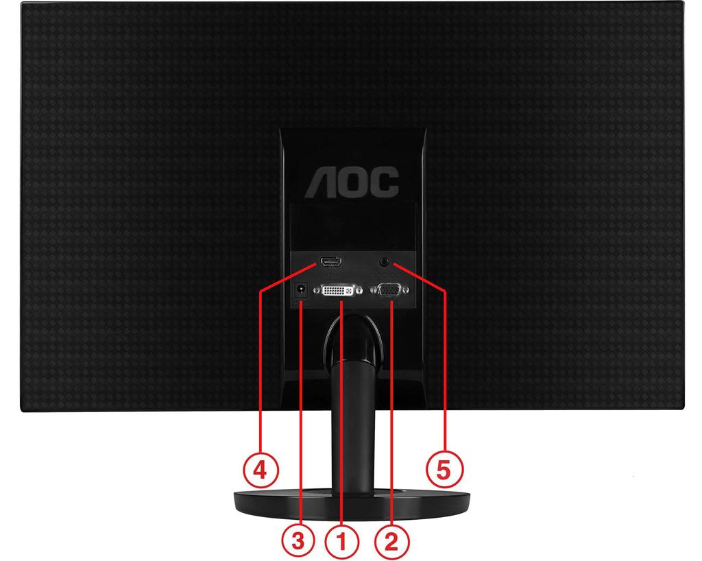 모니터연결하기 모니터뒷면과컴퓨터사이의케이블연결 : 1. DVI 2. 아날로그 (DB-15 VGA 케이블 ) 3... 전원 HDMI 이어폰잭 장치를보호하려면항상 PC 와 LCD 모니터를끄고연결합니다. 1. 전원케이블을모니터뒷면의 AC 포트에연결합니다. 2. 15- 핀 D-Sub 케이블의한쪽을모니터뒷면에연결하고반대쪽을컴퓨터의 D-sub 포트에연결합니다. 3. ( 옵션 DVI 포트를탑재한비디오카드가필요 ) - DVI 케이블의한쪽을모니터뒷면에연결하고 4.