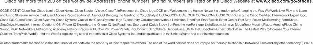 Printed in USA C78-442956-02 09/08 2008 Cisco Systems, Inc.