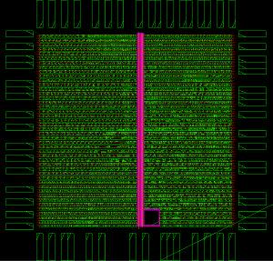 Sea-of-Gate Design Boding Diagram : FLEX Decoder Chip VHDLASIC NO.