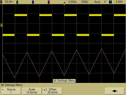 측정수행 4 채널 1 0 V dt 파형 채널 1 0 V dt 파형 소스선택 dt 스케일 dt