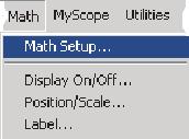 스펙트럼분석사용 미리입력된스펙트럼 Math 수식에대한다음절차를따릅니다.