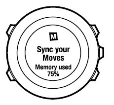 12.7.1 남은메모리용량표시 50% 이상의메모리용량이동기화되지않으면, SuuntoAmbit2 는당신이로그북에