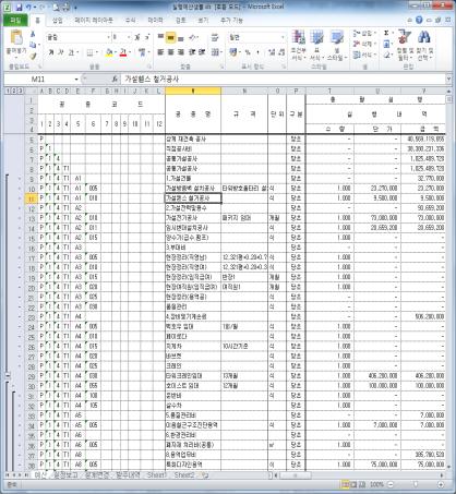 2.2 공사관리 ( 실행예산 ) 실행예산외주자재장비노무경비마감관리손익분석 e-novator ERP