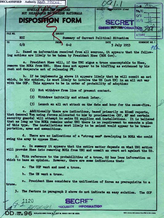 2014 국립중앙도서관연보 문서출처 : RG 338, Record of U.S.