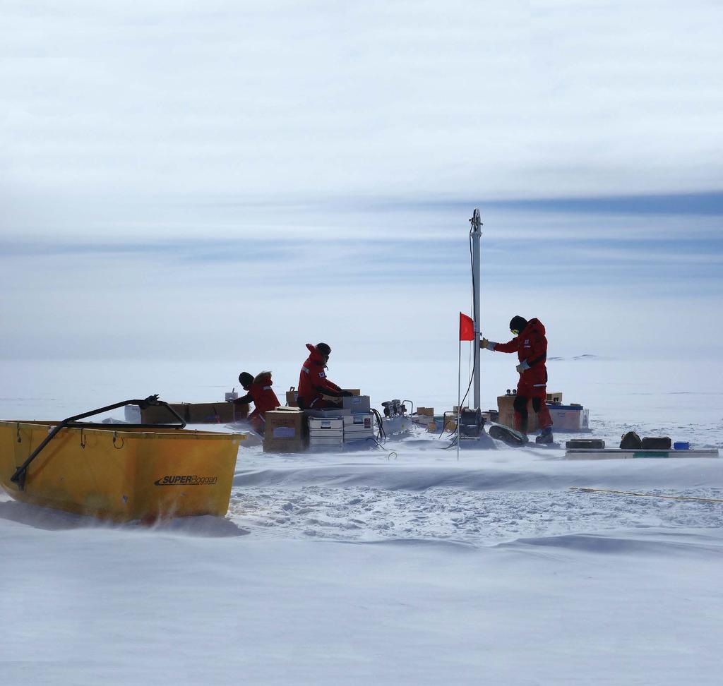 SPECIAL POLAR SCIENCE #1 빙하학 1 Ice core 지구기후의역사를간직한, 빙하코어지구대기환경변화의 냉동타임캡슐 극지역에서는수만년간내린눈이쌓여가면서빙하가만들어지고,